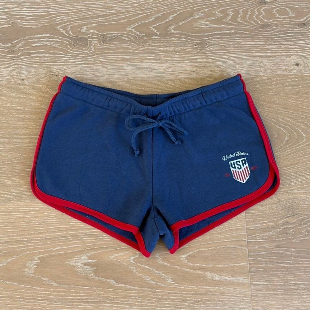 USA Drawstring Shorts Size S Blue Red